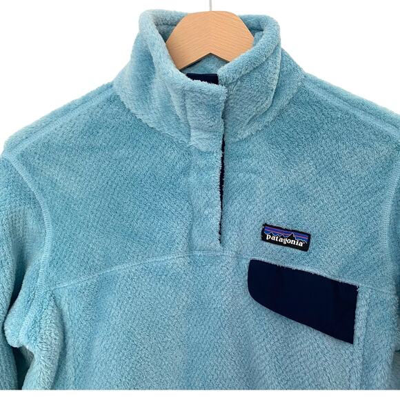 Patagonia Re-Tool Snap-T Polartec Pullover Tubular Blue X-Dye Size M - Picture 6 of 11